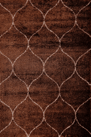 Puffy Style P313A Brown / Vizon Modern Shaggy Area Rug