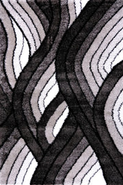 Puffy Style P667A Anthracite / Grey Modern Shaggy Area Rug