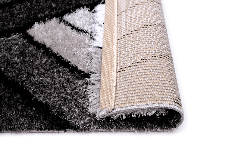 Puffy Style P667A Anthracite / Grey Modern Shaggy Area Rug