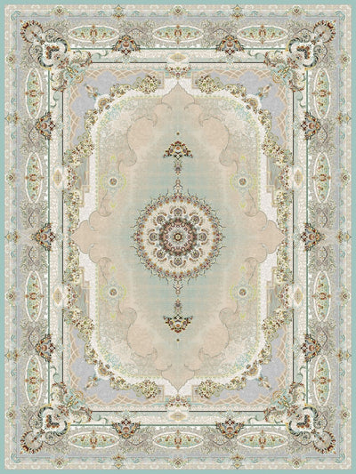 Salar Traditional Persian Area Rug Blue