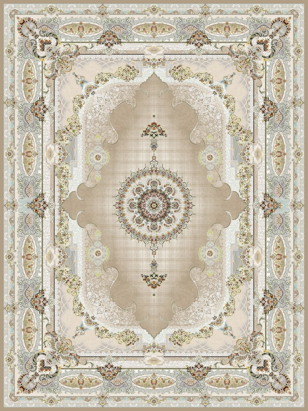 Salar Nescafe Traditional Persian Area Rug - full rug view - Australian Rugs
