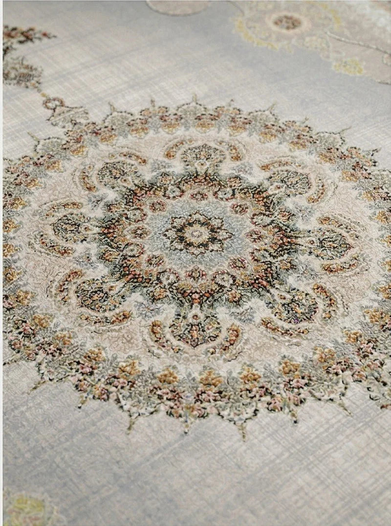 Salar Traditional Persian Area Rug Silver