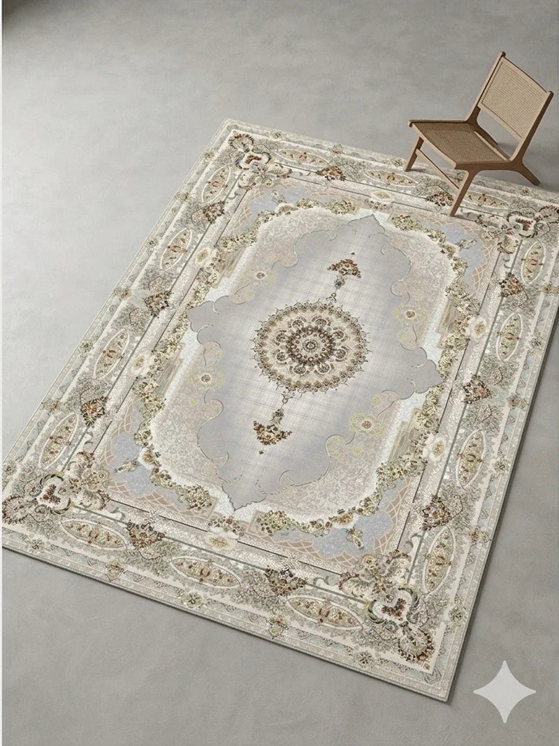 Salar Traditional Persian Area Rug Silver