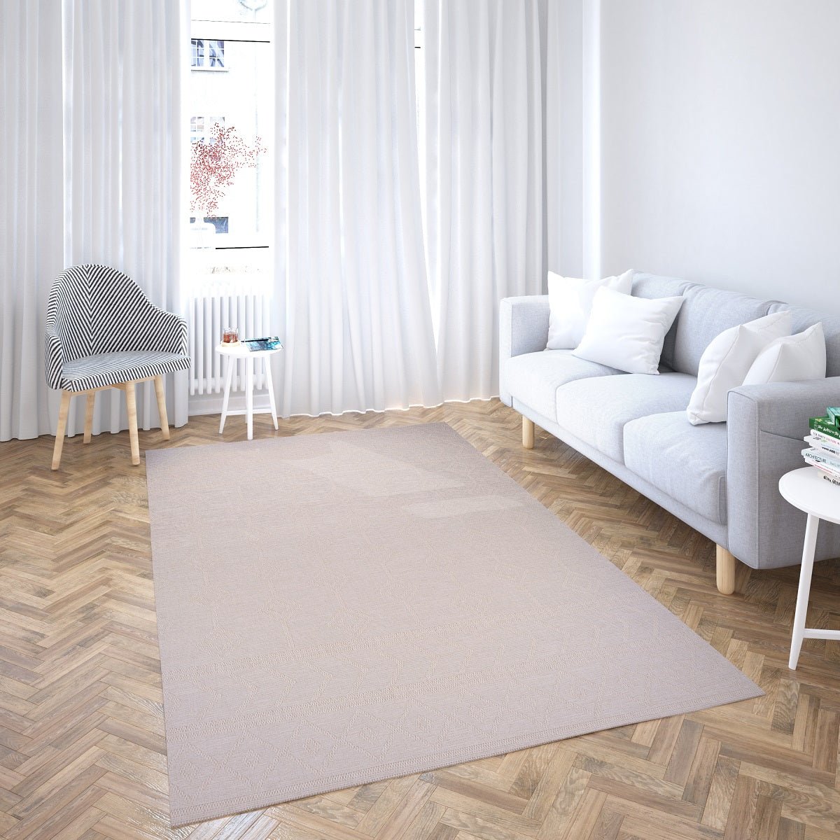 Sandra E7219 Beige Modern Outdoor Rug