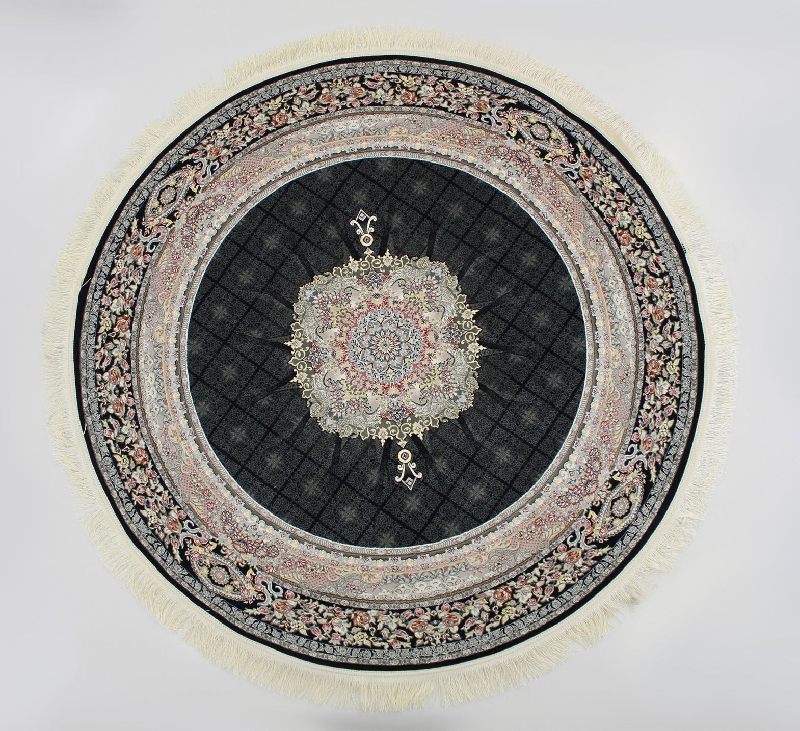 Timche 3184 Dark Blue Round Rug - Australian Rugs