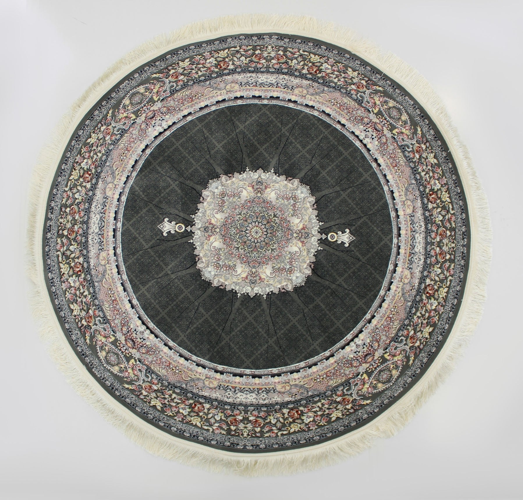 Timche 3184 Smoke Round Rug - Australian Rugs