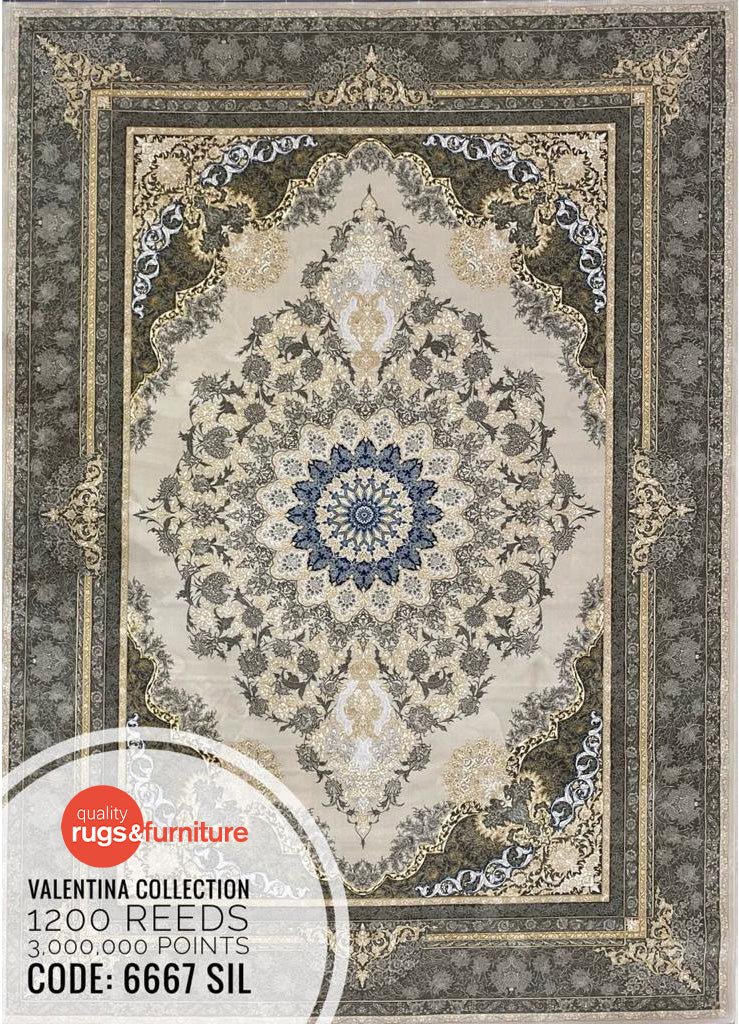 Valentina 6667 SIL Round Rug - Australian Rugs