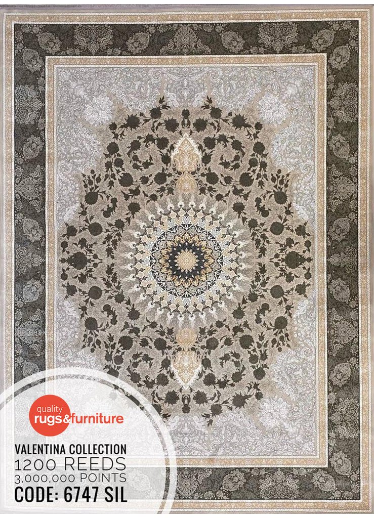 Valentina 6747 SIL Round Rug - Australian Rugs