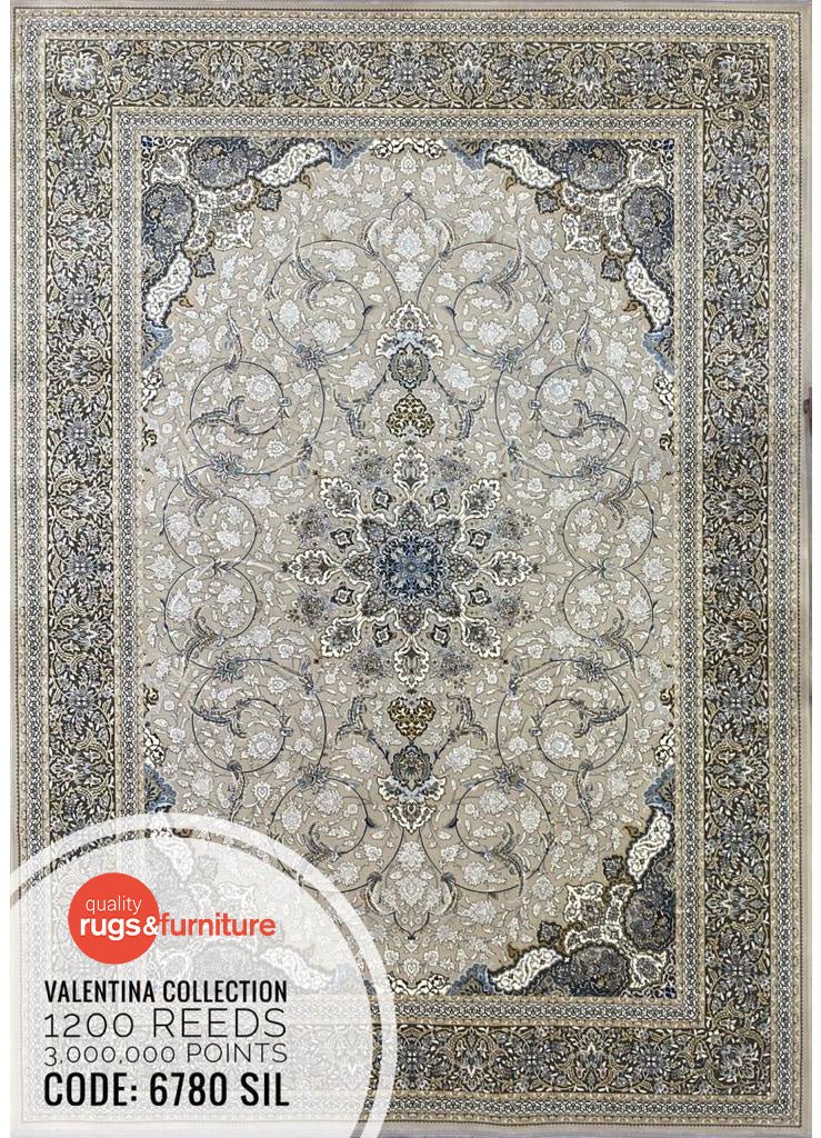 Valentina 6780 SIL Round Rug - Australian Rugs