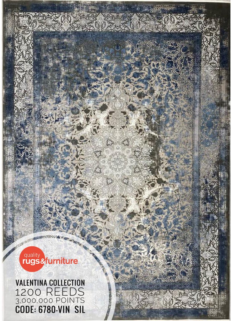 Valentina 6780 VIN-SIL Round Rug - Australian Rugs