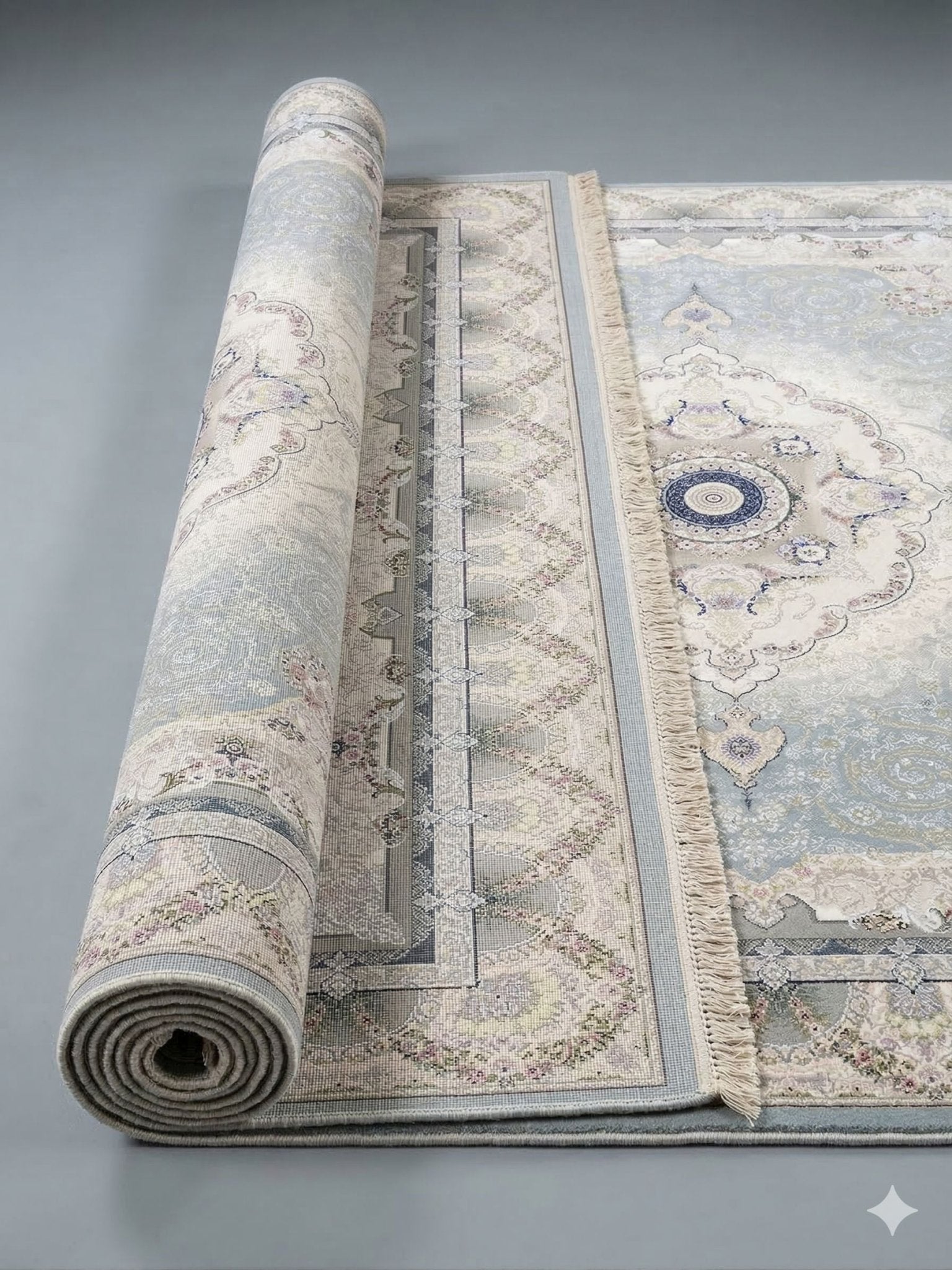Vila Silver Round Rug - Australian Rugs