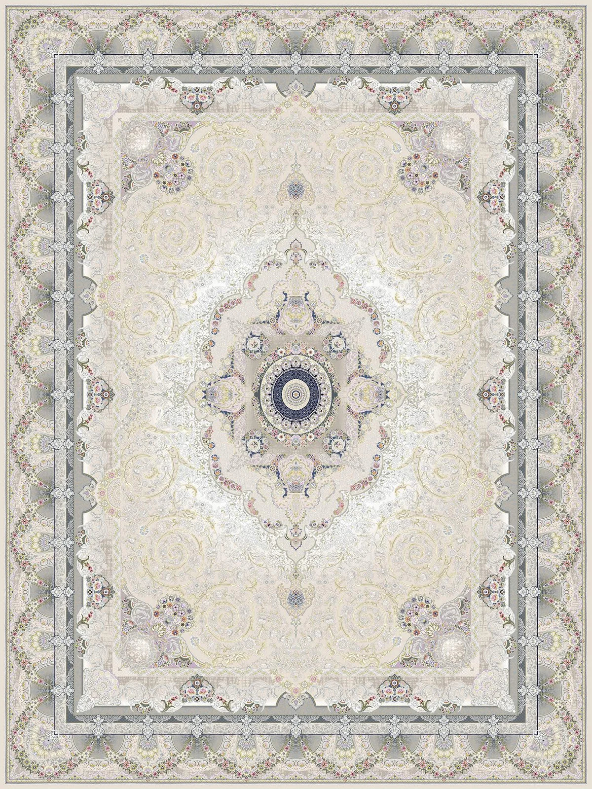 Villa Traditional Persian Area Rug in Beige