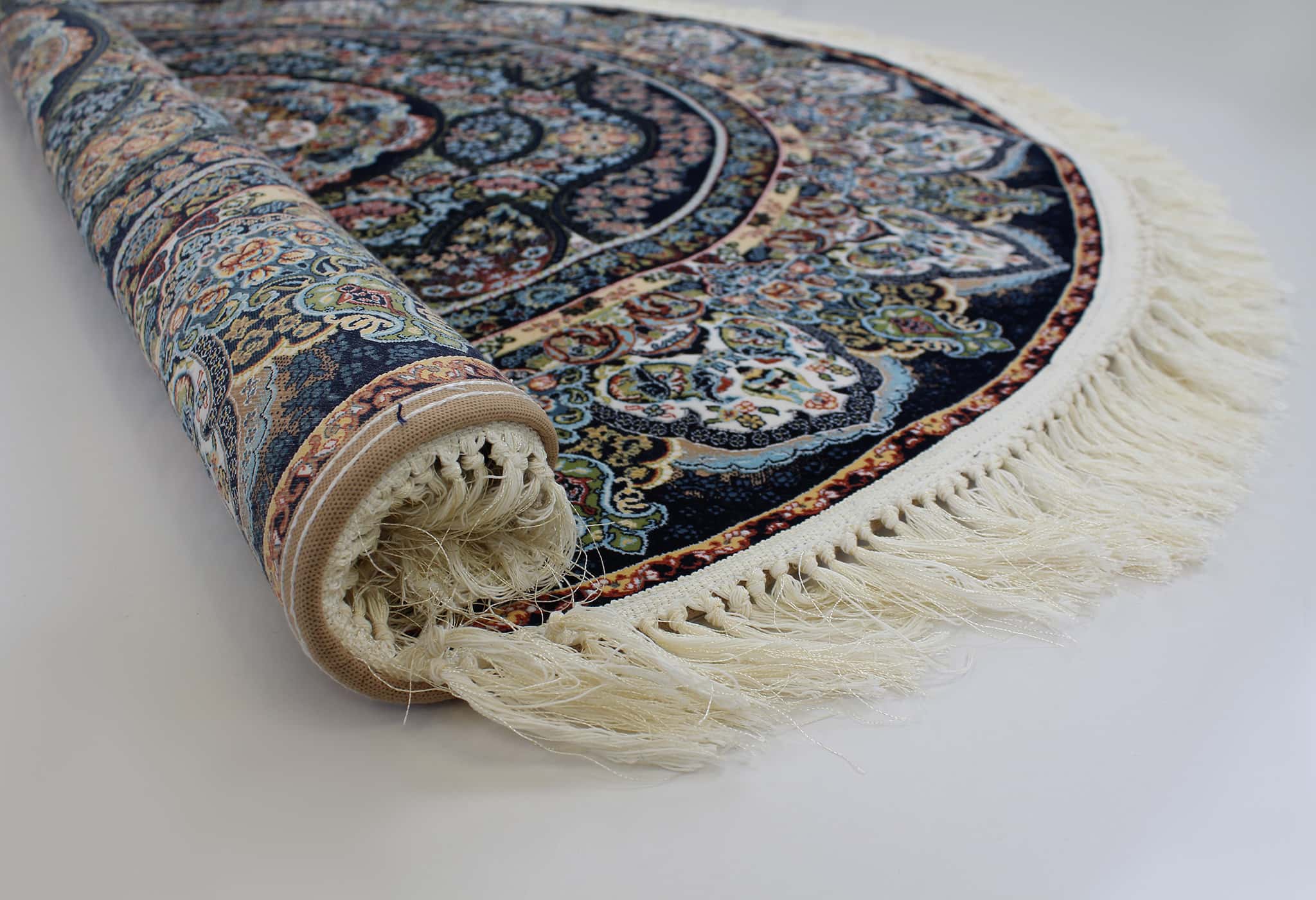 Zartosht 3780 Navy Round Rug - Australian Rugs