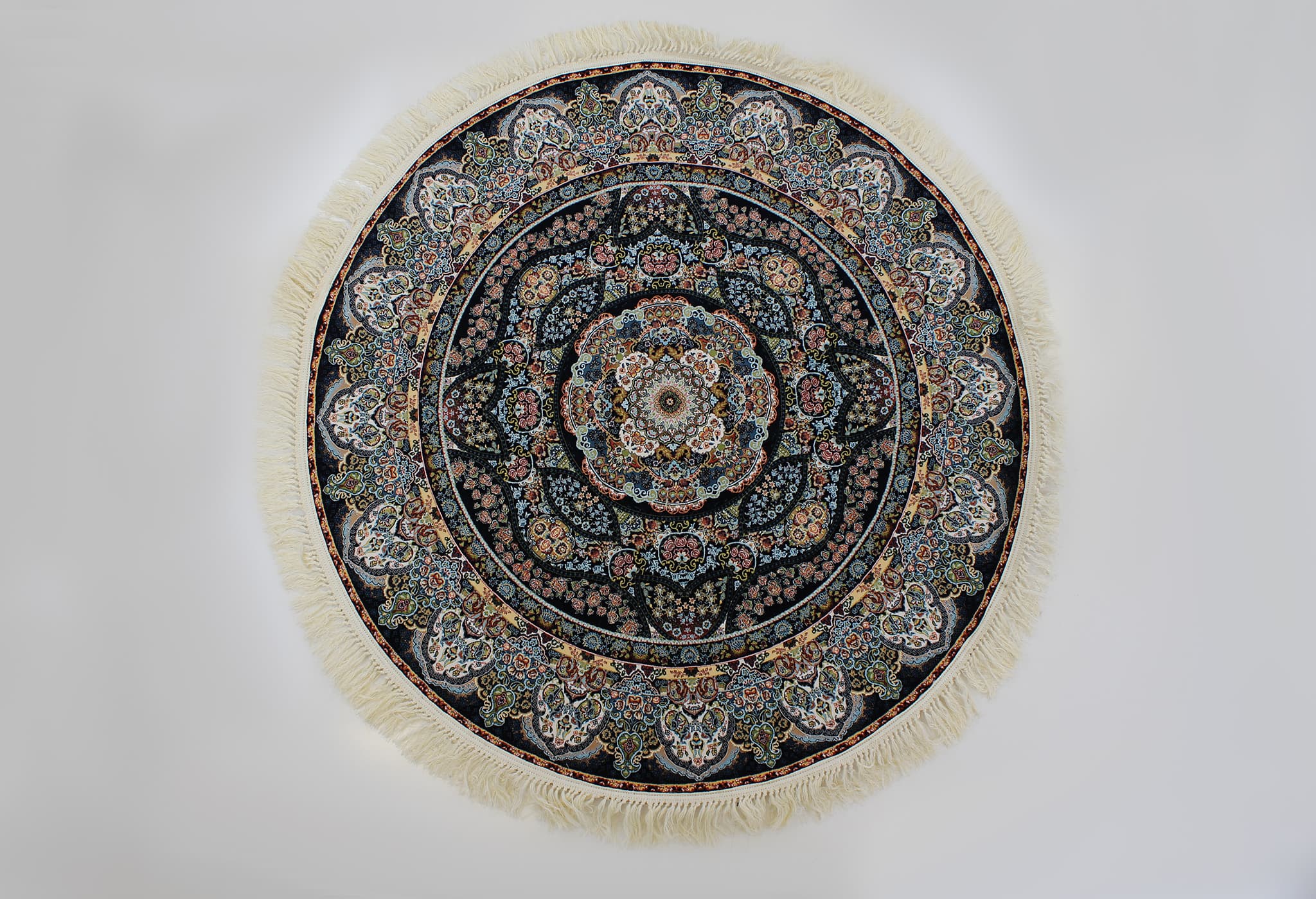 Zartosht 3780 Navy Round Rug - Australian Rugs