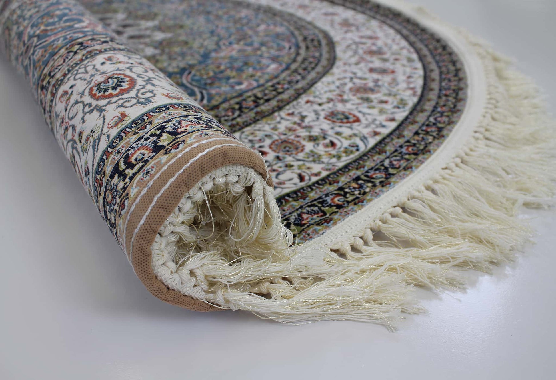 Zartosht 4545 Dark Blue Round Rug - Australian Rugs