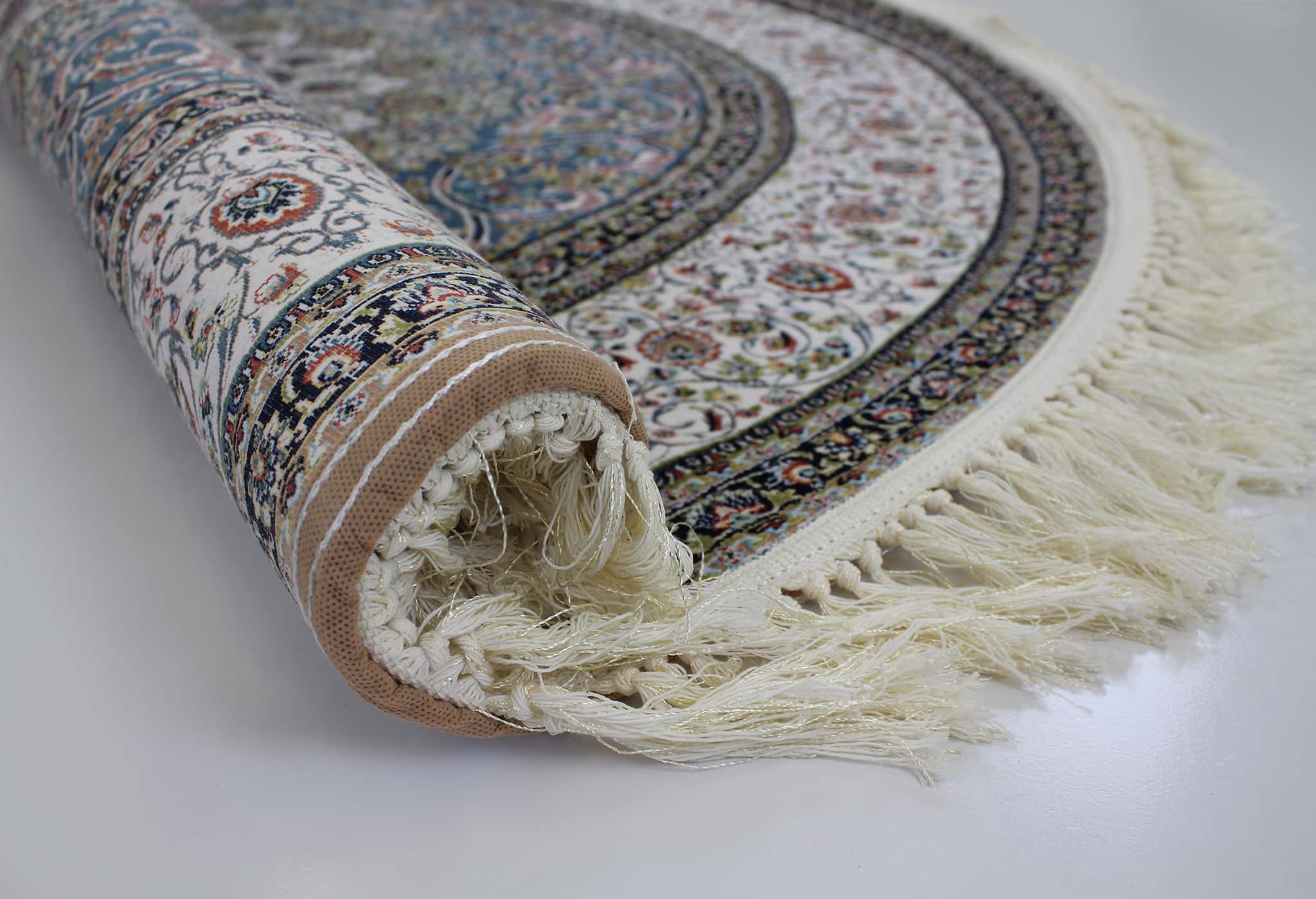 Zartosht 4545 Dark Blue Round Rug - Australian Rugs