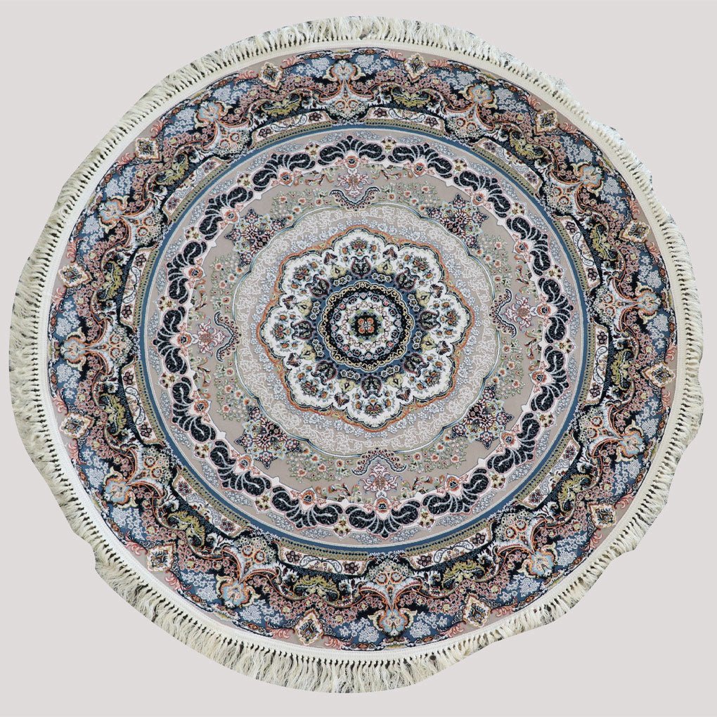 Zartosht 4730 Grey Round Rug - Australian Rugs