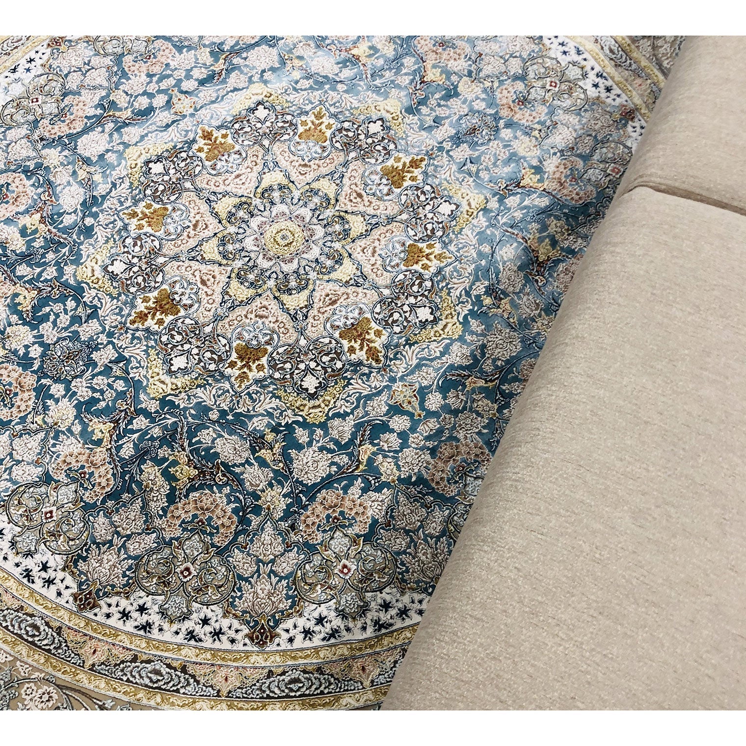 Zartosht 5252 Blue Round Rug - Australian Rugs