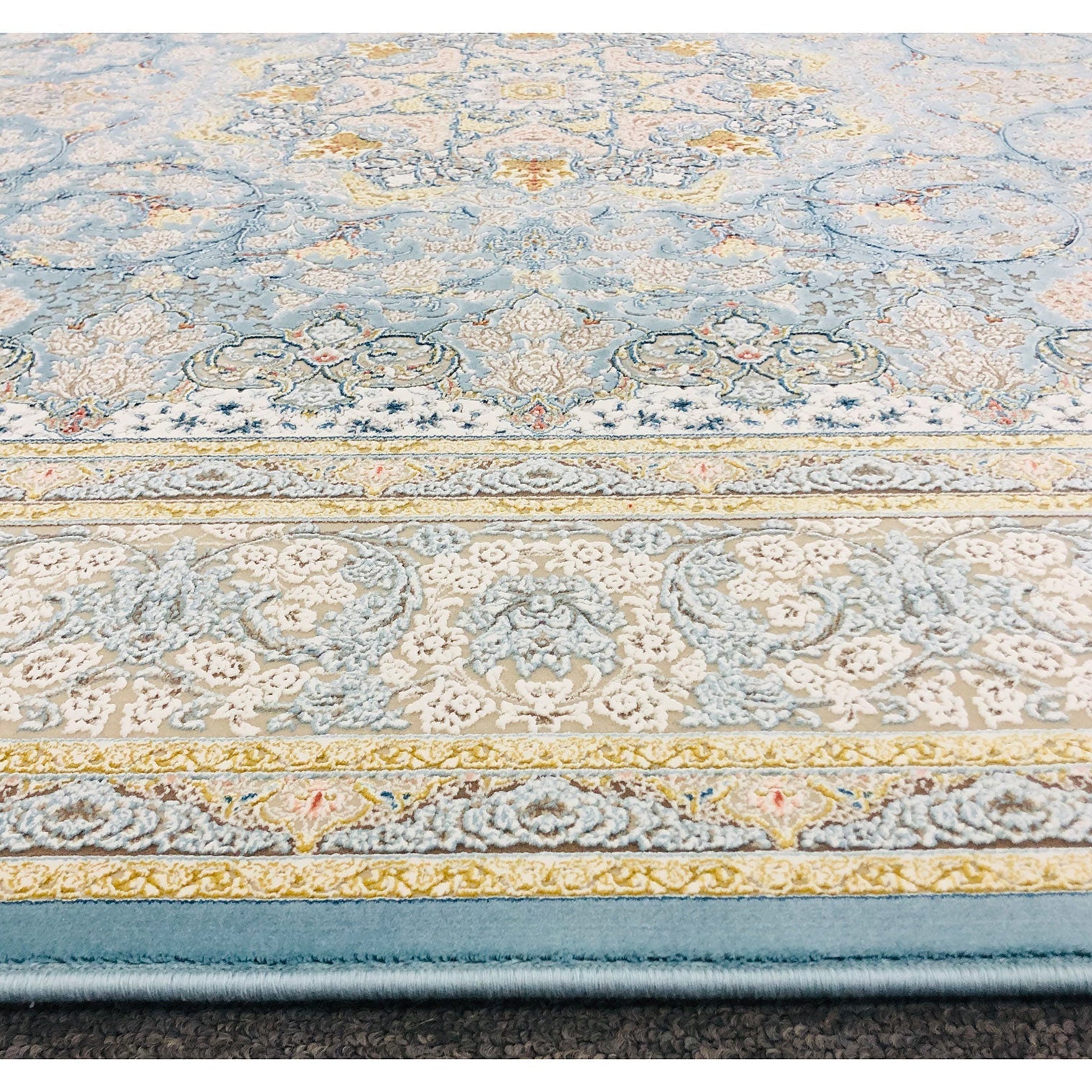 Zartosht 5252 Blue Round Rug - Australian Rugs