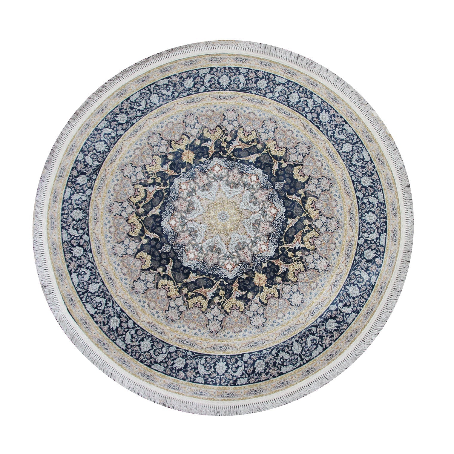 Zartosht 5252 Marin Blue Round Rug - Australian Rugs
