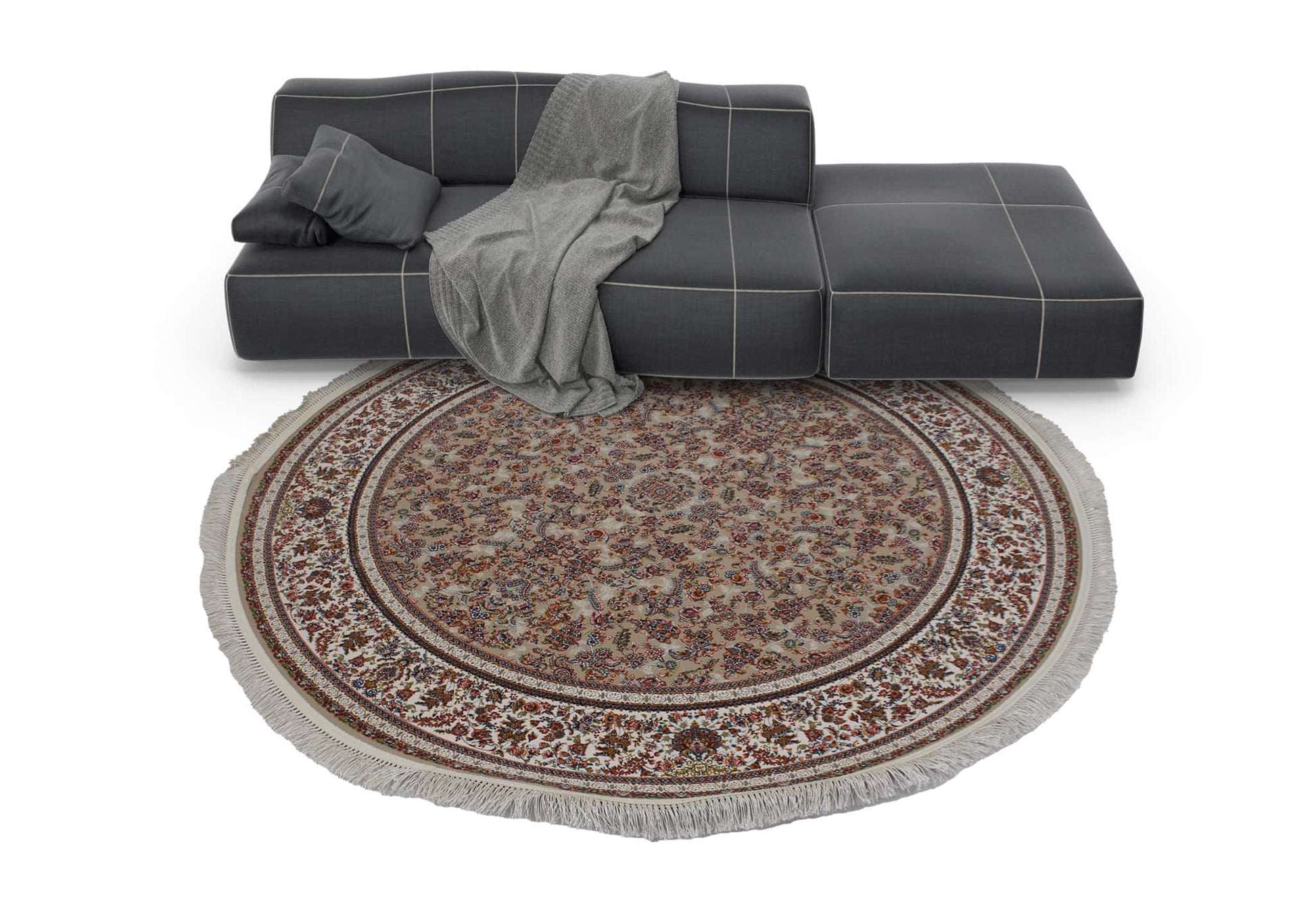 Zartosht 5330 Beige Round Rug - Australian Rugs