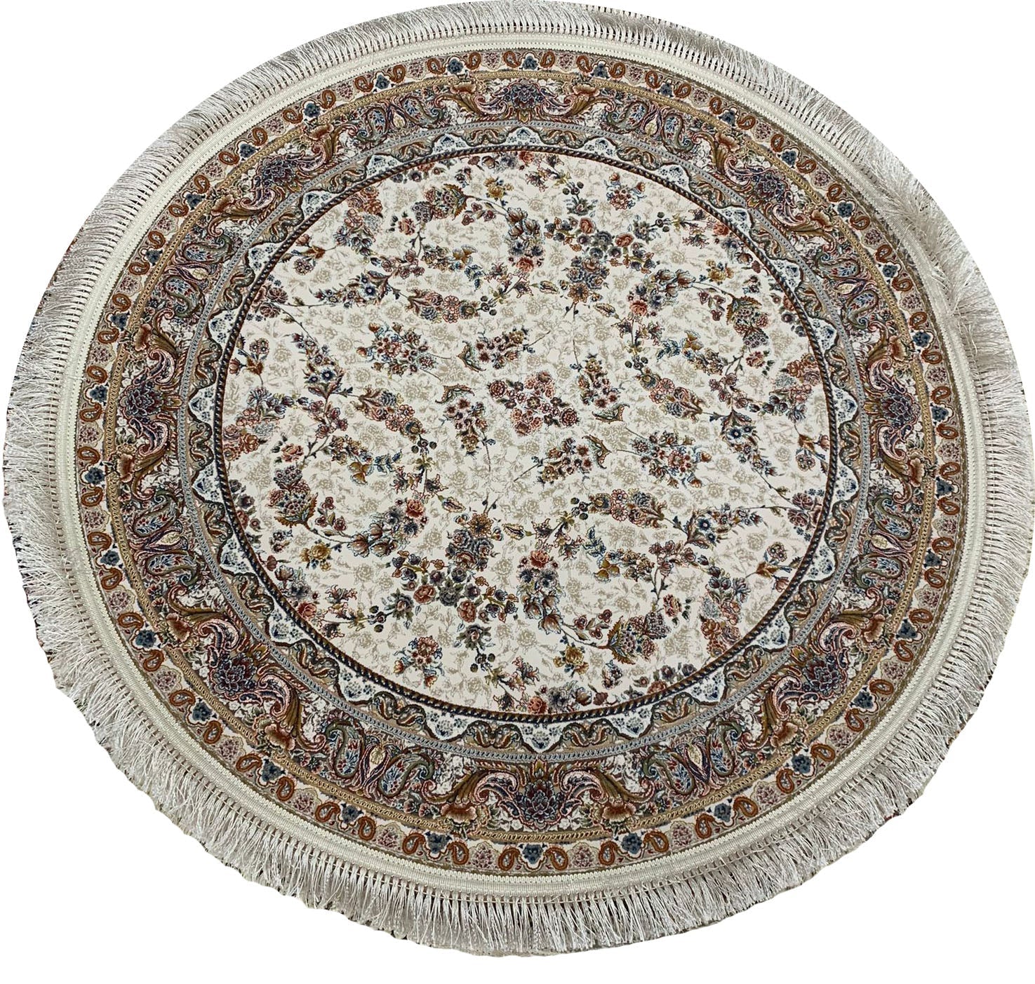 Zartosht 5333 Cream Round Rug - Australian Rugs