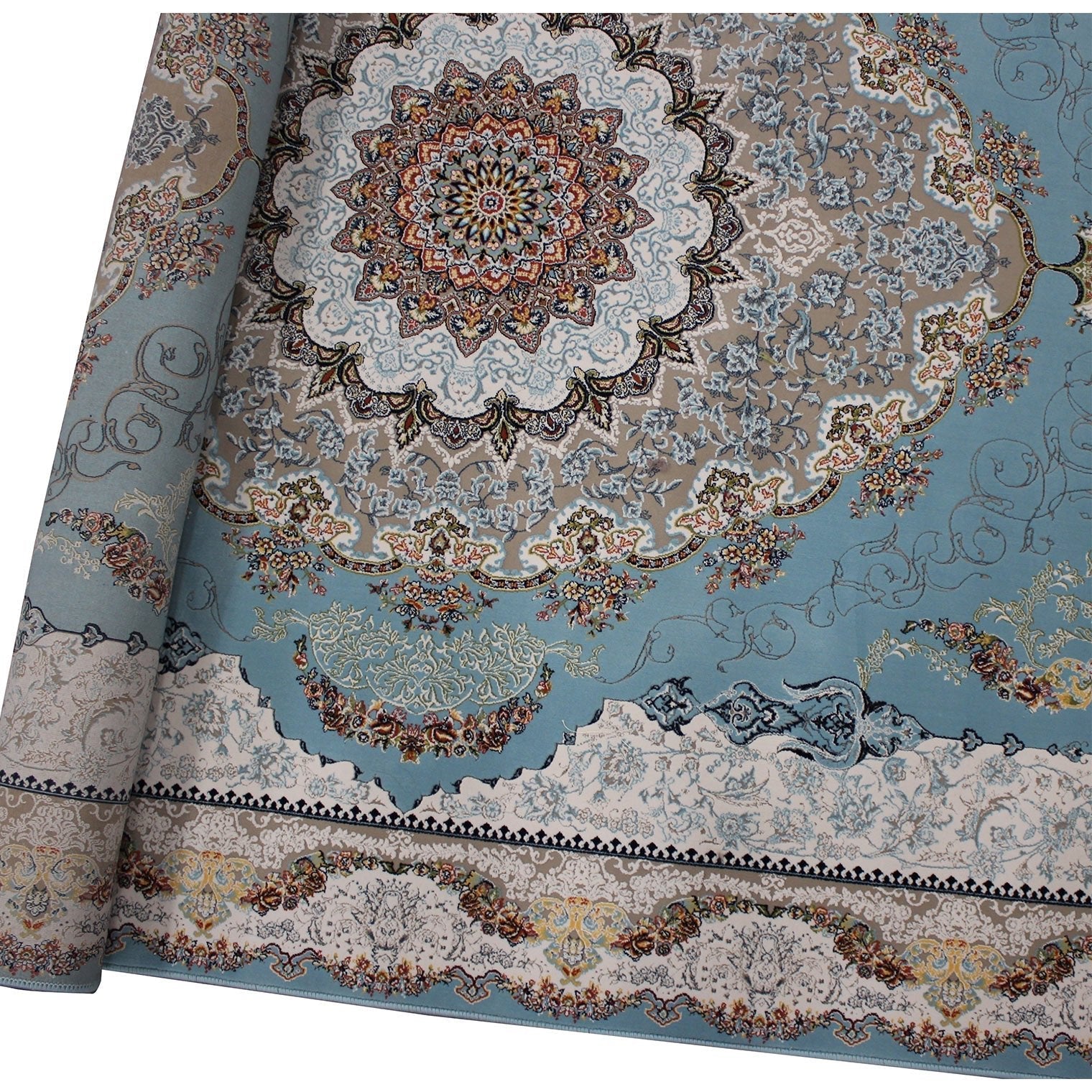 Zartosht 5511 Blue Round Rug - Australian Rugs