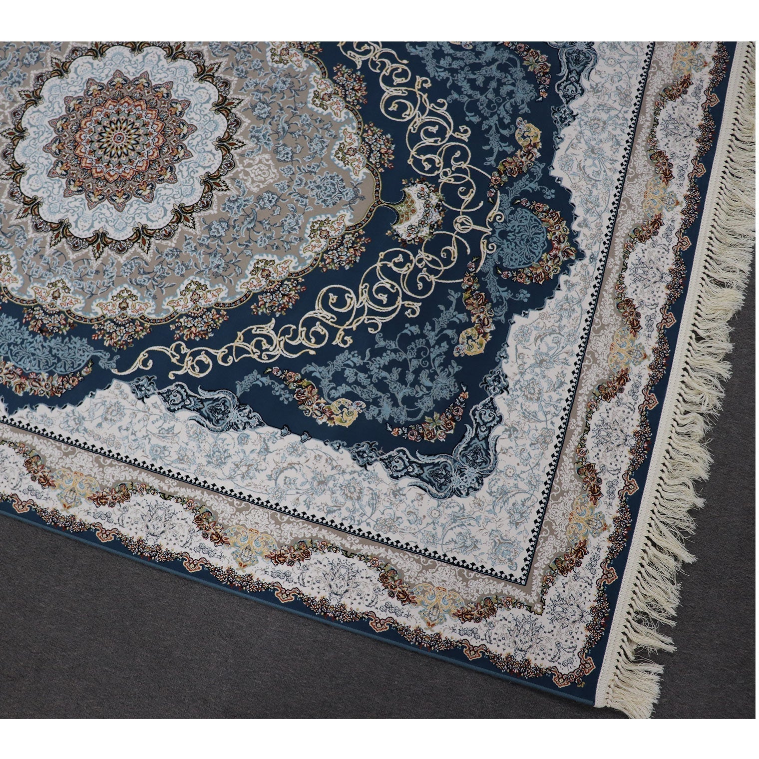 Zartosht 5511 Dark Blue Round Rug - Australian Rugs