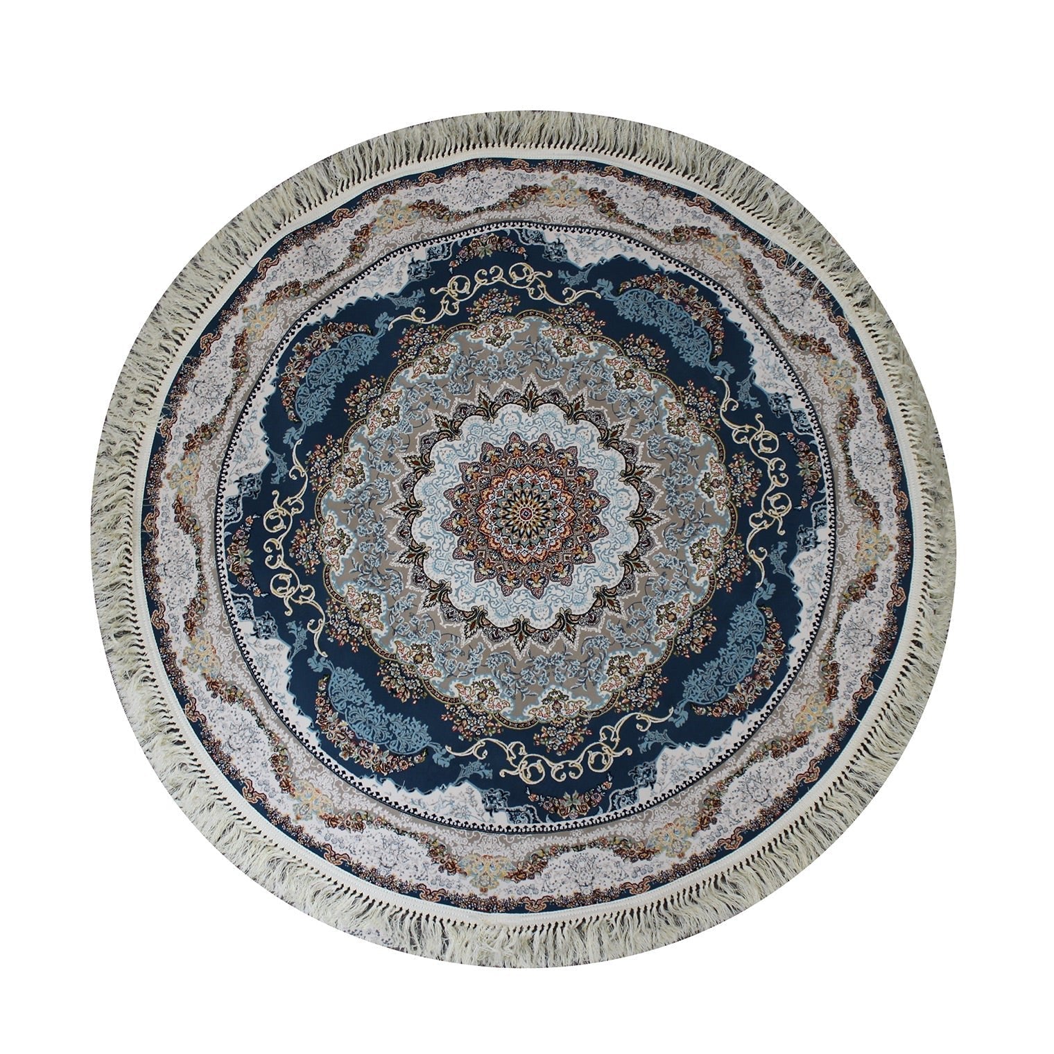Zartosht 5511 Dark Blue Round Rug - Australian Rugs