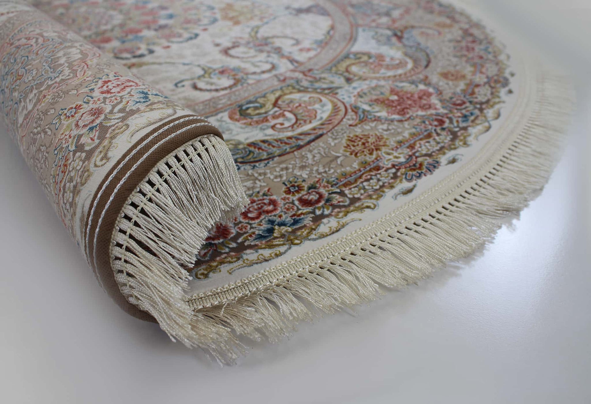 Zartosht 6090 Cream Round Rug - Australian Rugs
