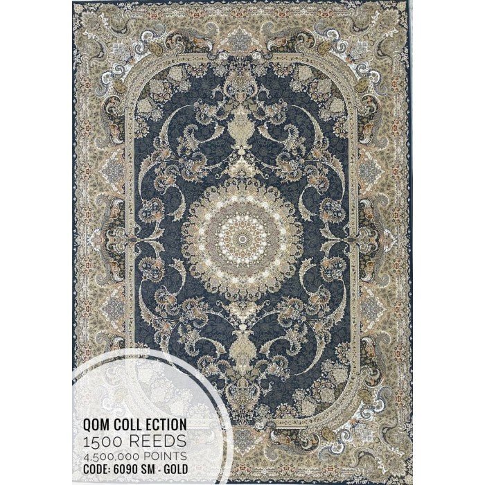 Zartosht 6090 SM-Gold Round Rug - Australian Rugs